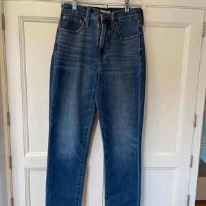 Madewell The Perfect Vintage Cropped Blue Jeans